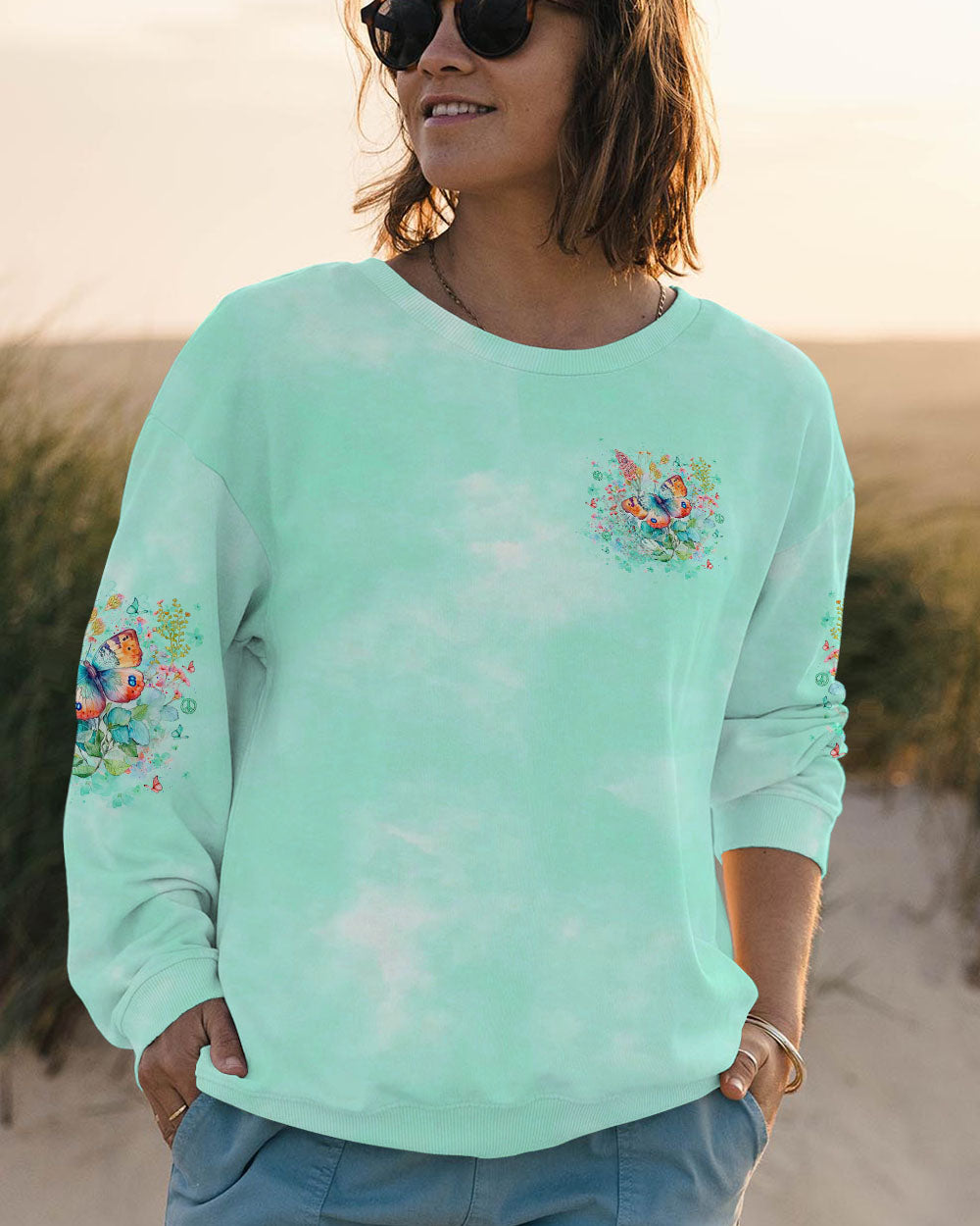 JUST BREATHE BUTTERFLY ALL OVER PRINT - YHLT0504241