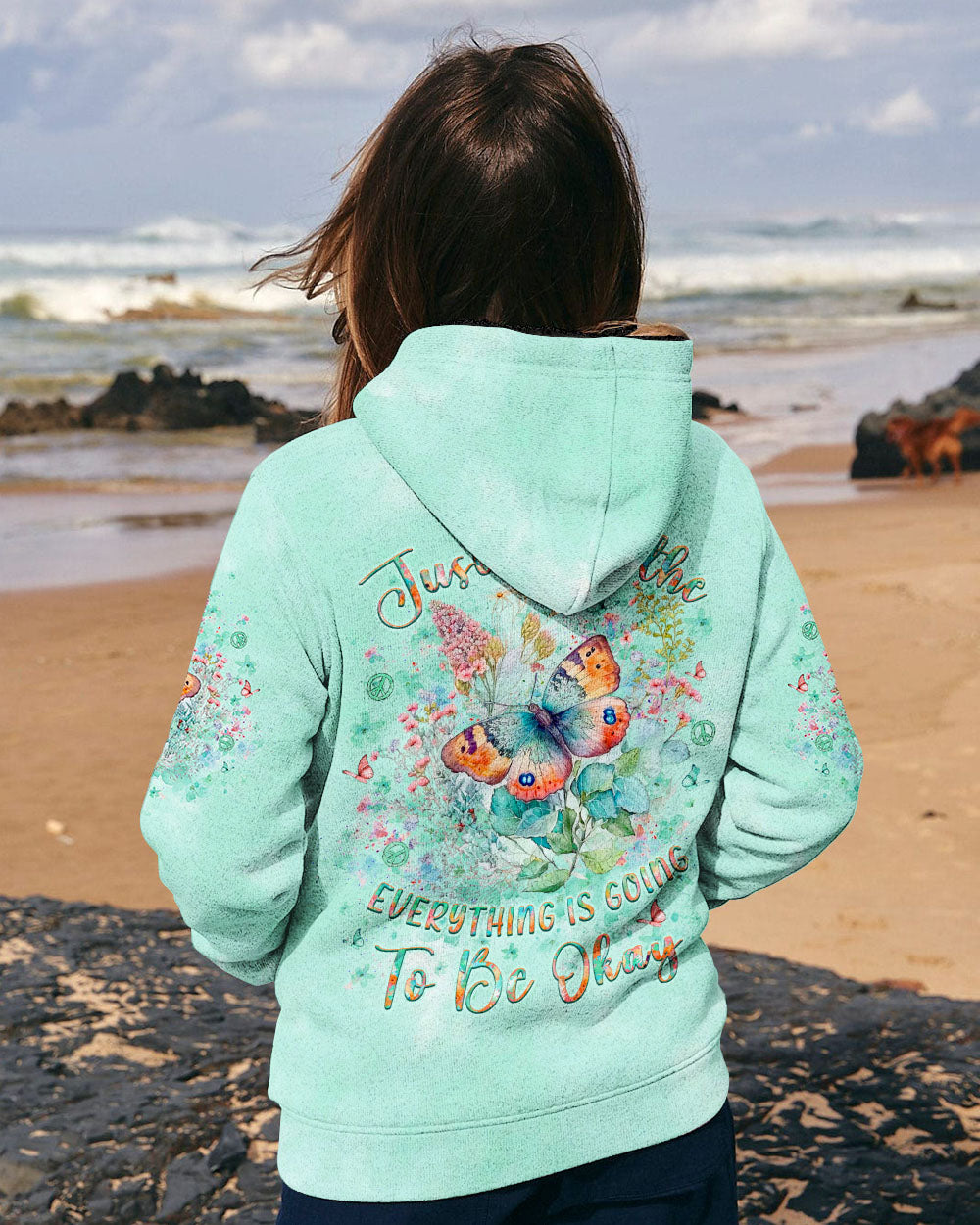 JUST BREATHE BUTTERFLY ALL OVER PRINT - YHLT0504241