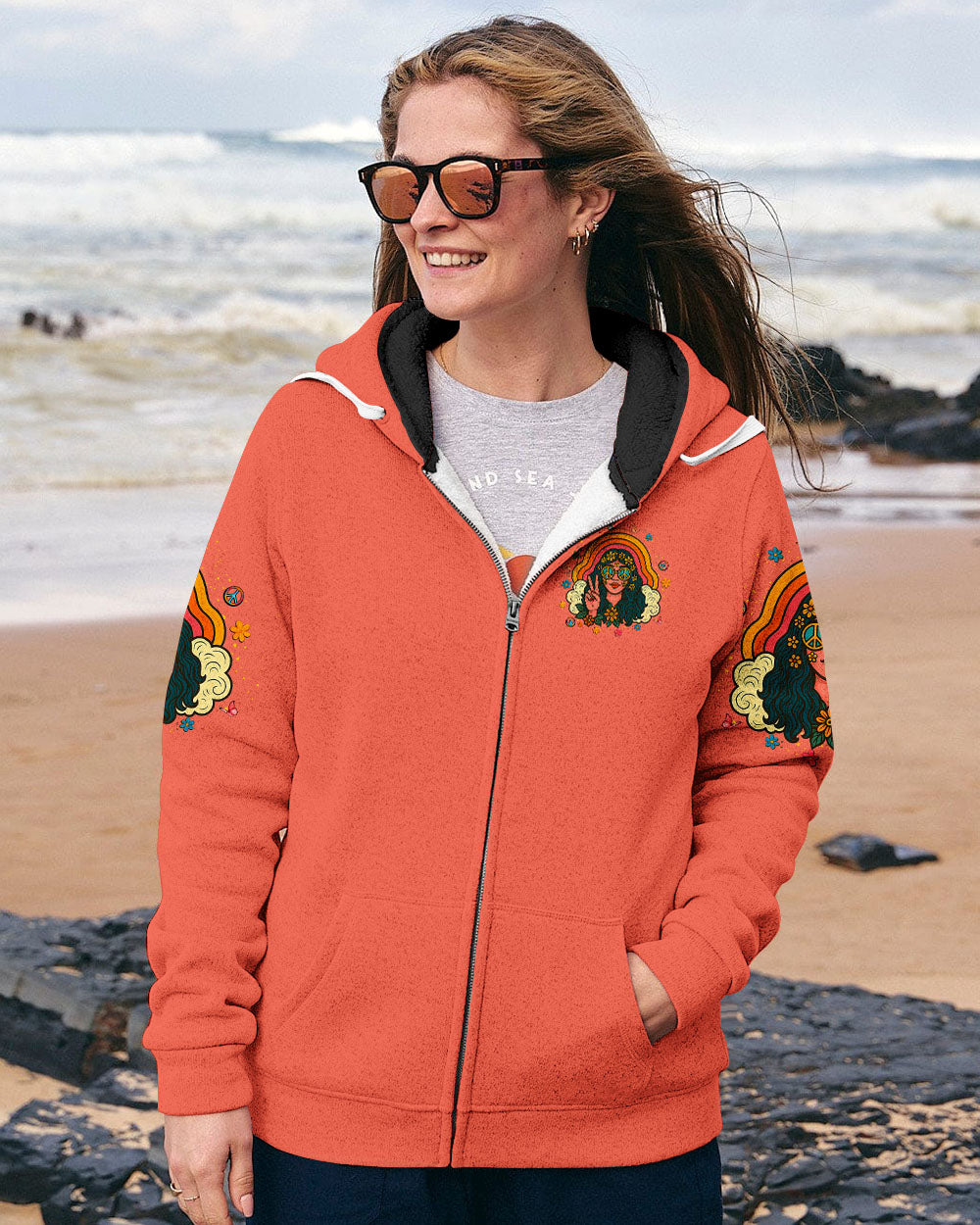 IN A WORLD FULL OF PRINCESSES BE A HIPPIE ALL OVER PRINT - YHLT0506252