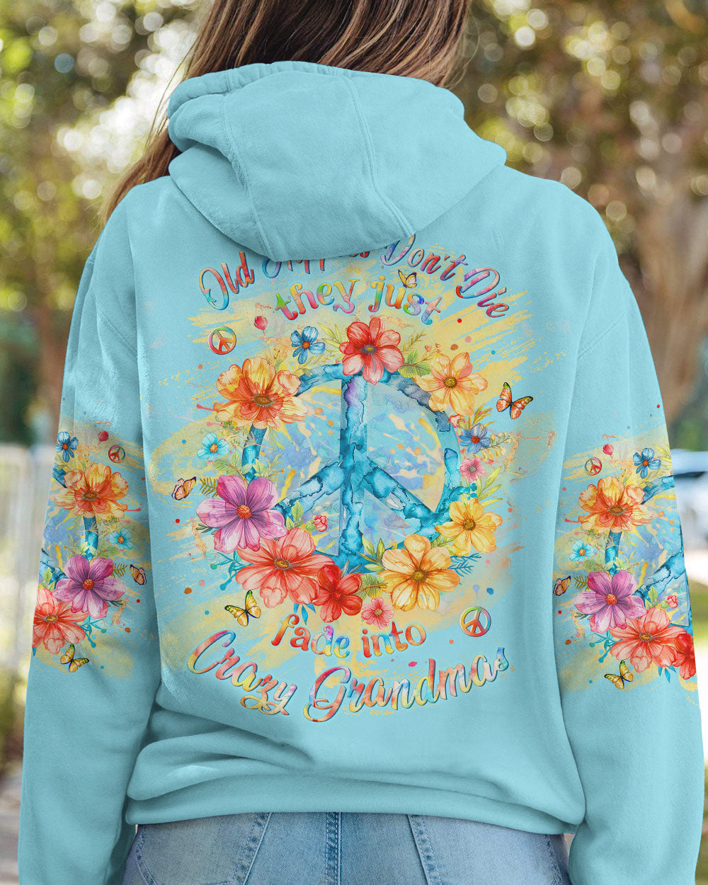 OLD HIPPIES DON'T DIE HIPPIE GRANDMAS ALL OVER PRINT - YHLT0508242