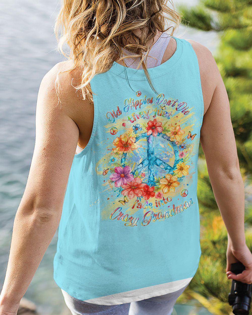 OLD HIPPIES DON'T DIE HIPPIE GRANDMAS ALL OVER PRINT - YHLT0508242