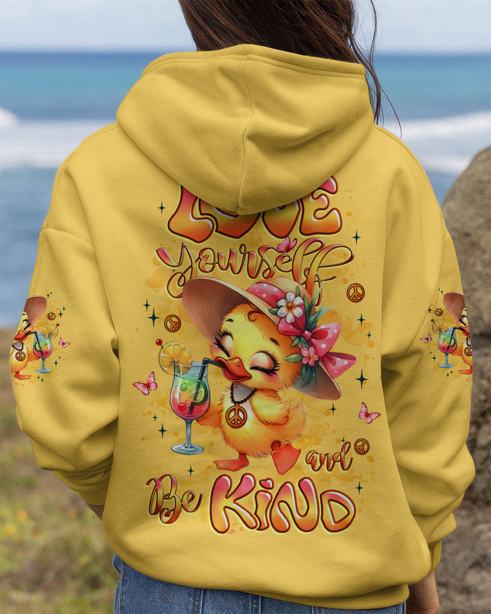 LOVE YOURSELF AND BE KIND DUCK ALL OVER PRINT - YHLT0509252