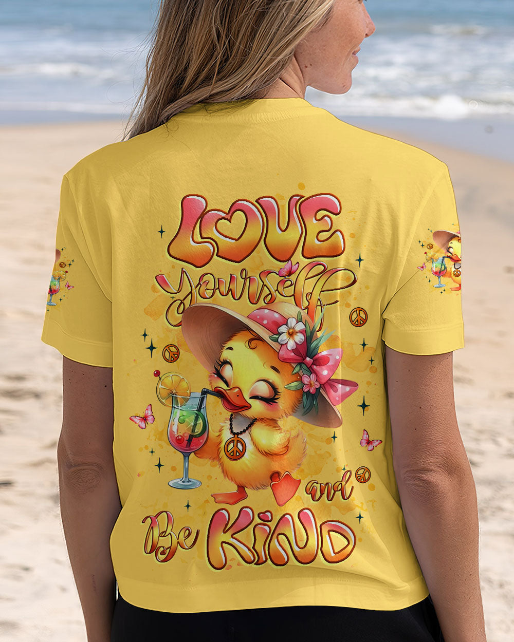 LOVE YOURSELF AND BE KIND DUCK ALL OVER PRINT - YHLT0509252