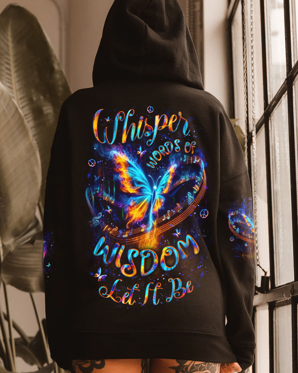 WHISPER WORDS OF WISDOM LET IT BE BUTTERFLY ALL OVER PRINT - YHLT0512251