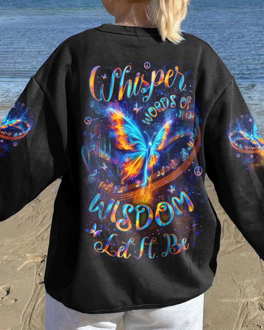 WHISPER WORDS OF WISDOM LET IT BE BUTTERFLY ALL OVER PRINT - YHLT0512251