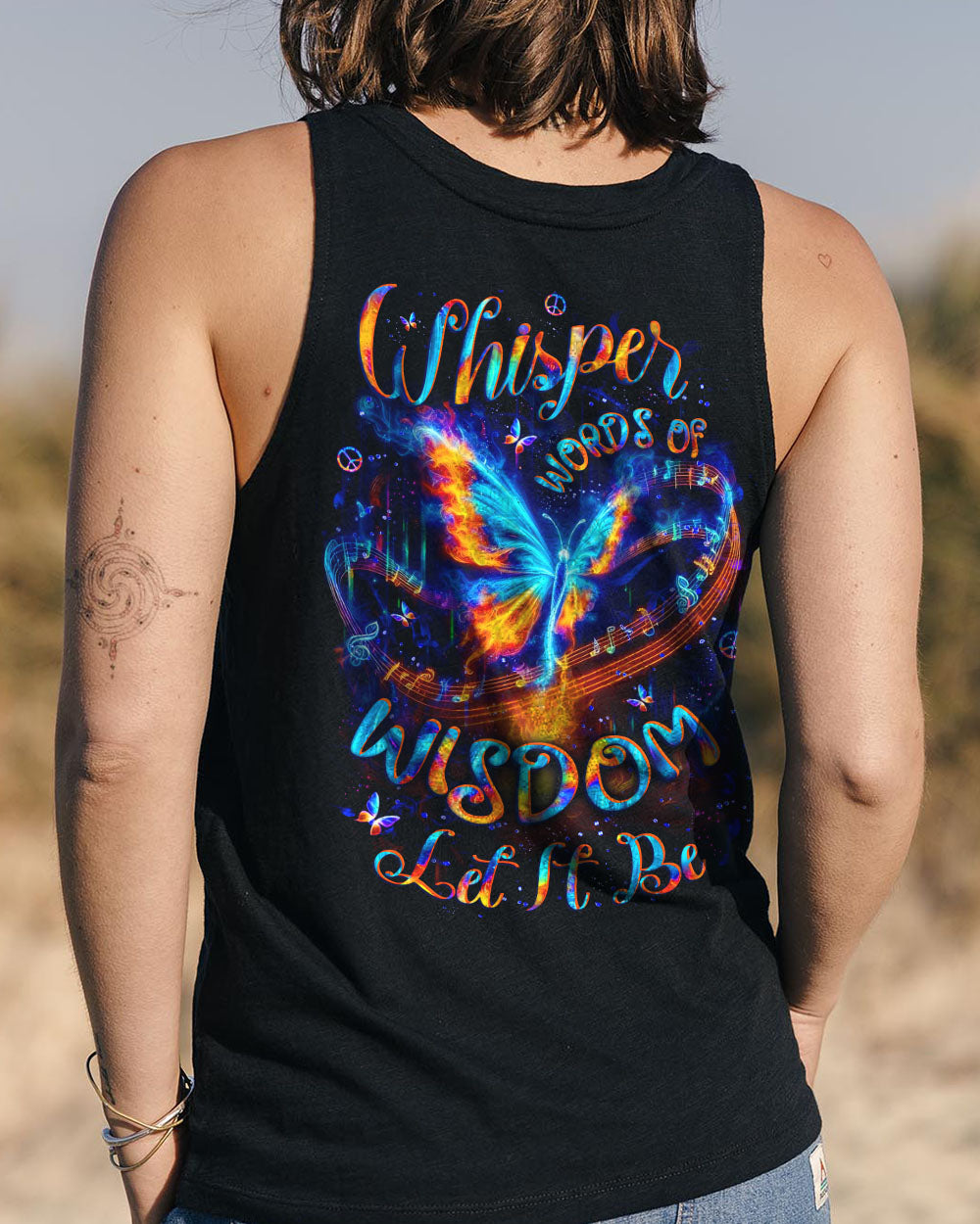 WHISPER WORDS OF WISDOM LET IT BE BUTTERFLY ALL OVER PRINT - YHLT0512251