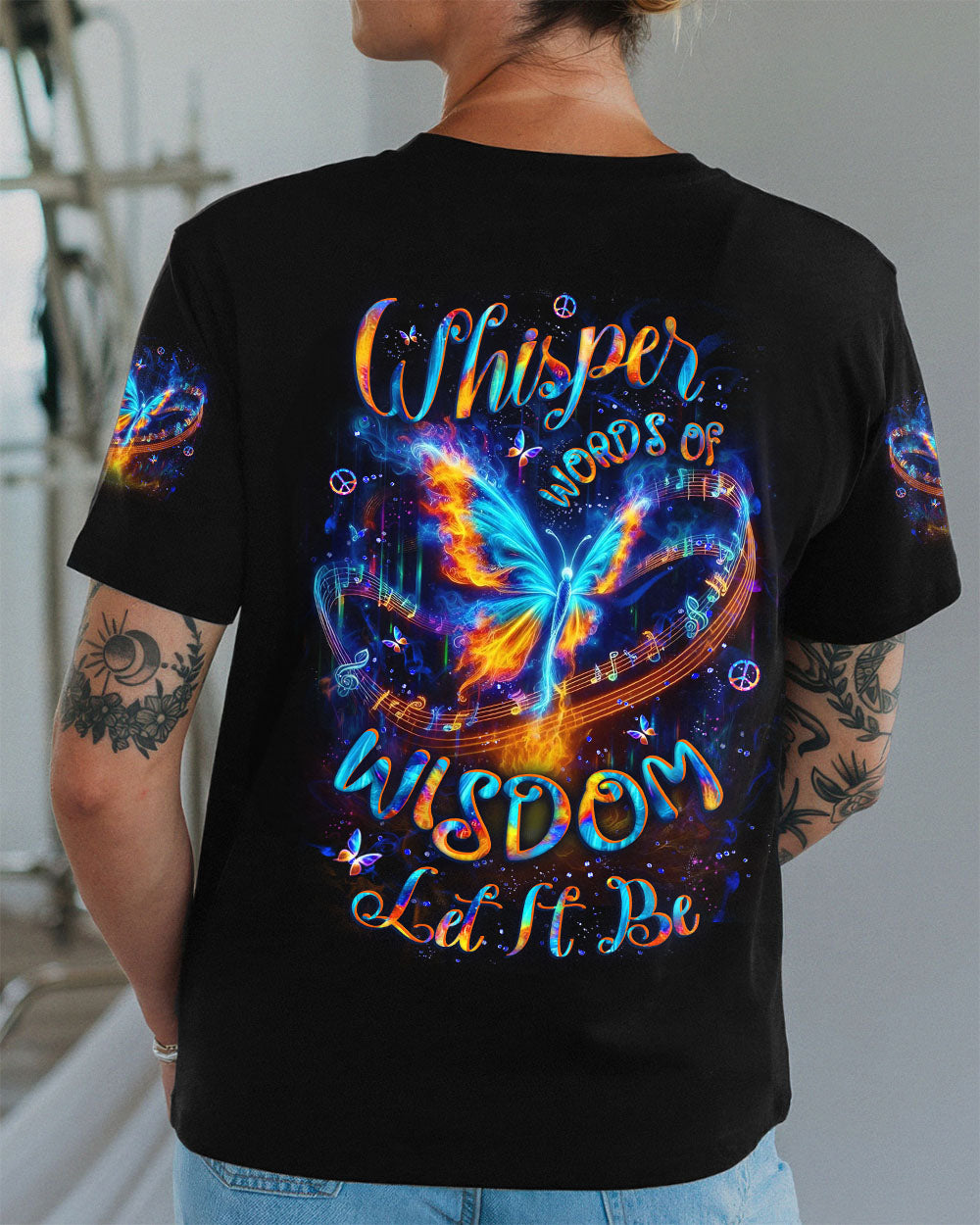 WHISPER WORDS OF WISDOM LET IT BE BUTTERFLY ALL OVER PRINT - YHLT0512251