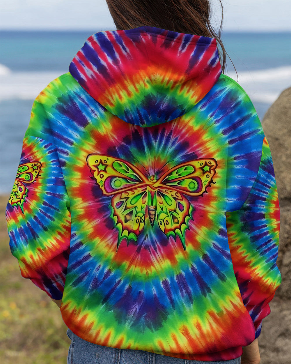 RAINBOW SWIRL BUTTERFLY ALL OVER PRINT - YHLT0601262