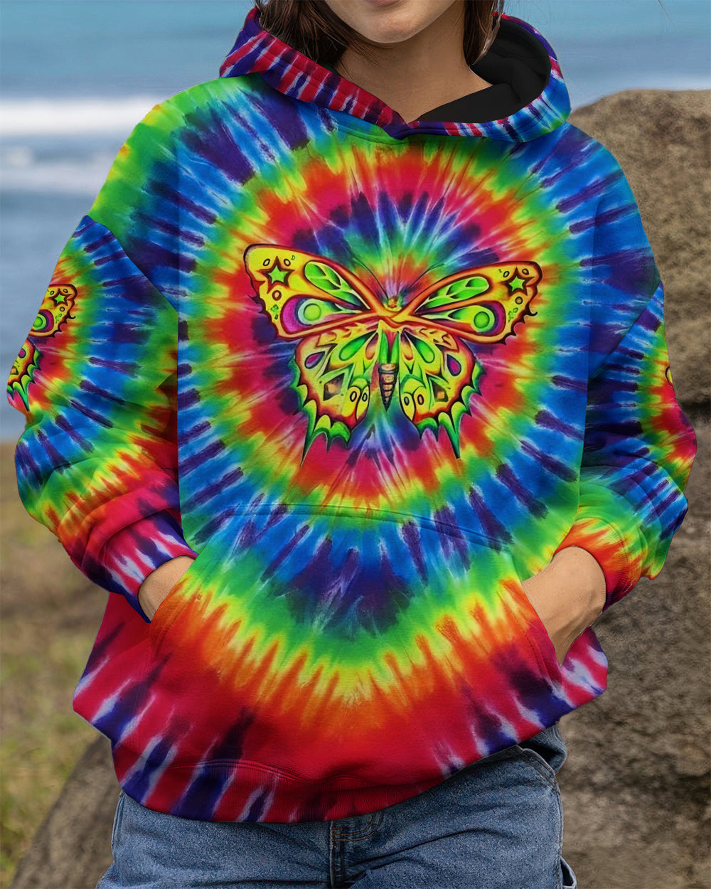 RAINBOW SWIRL BUTTERFLY ALL OVER PRINT - YHLT0601262