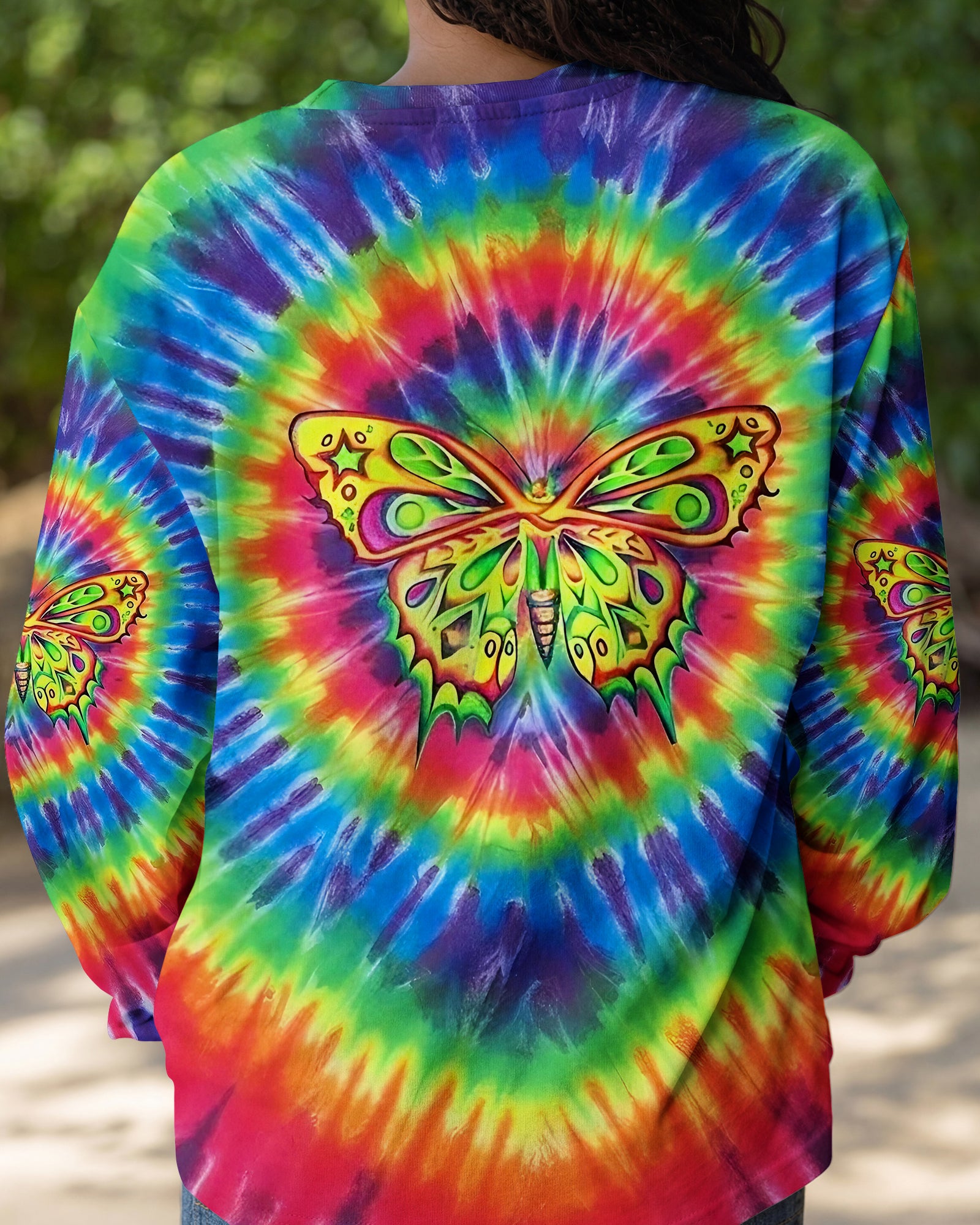 RAINBOW SWIRL BUTTERFLY ALL OVER PRINT - YHLT0601262
