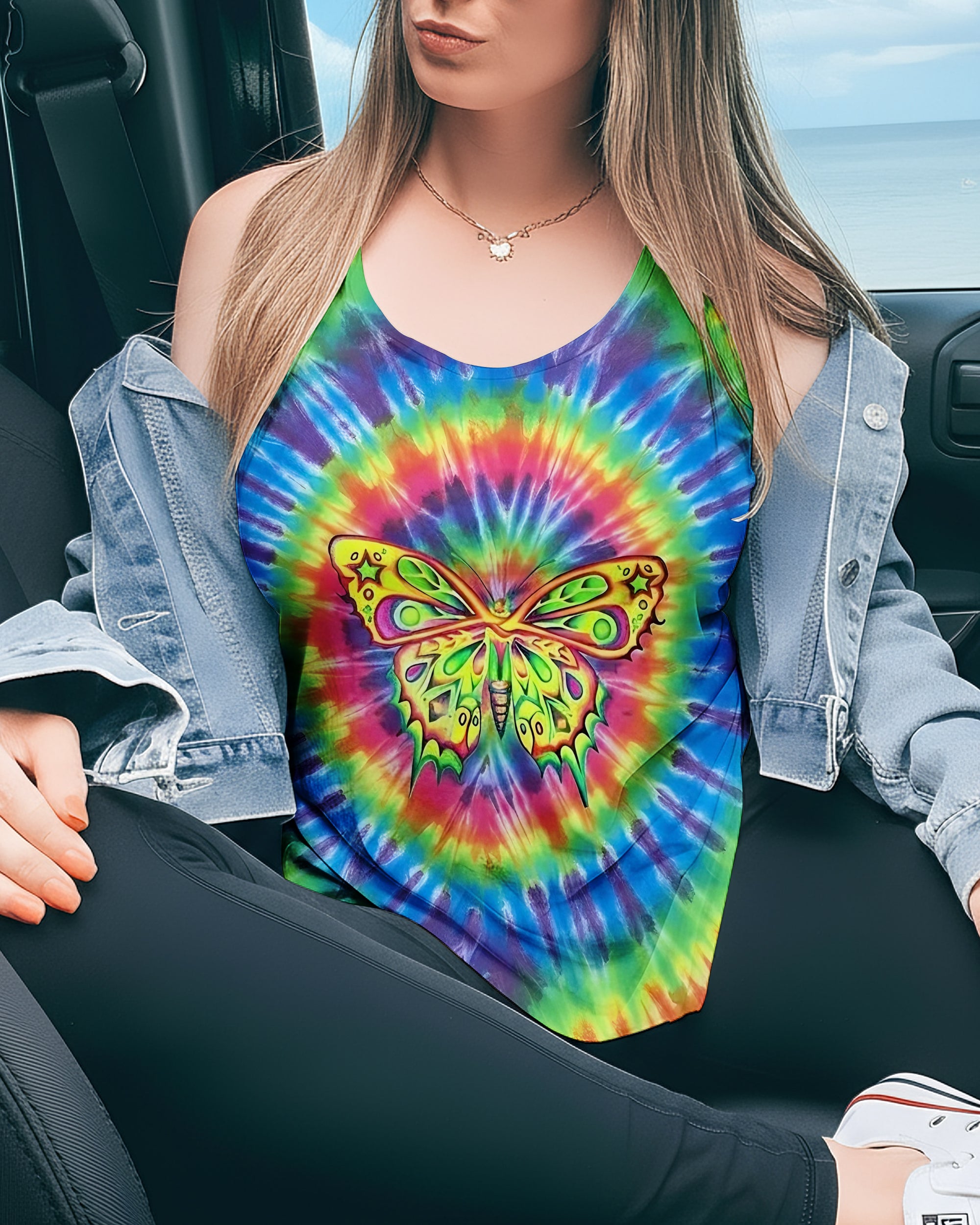 RAINBOW SWIRL BUTTERFLY ALL OVER PRINT - YHLT0601262
