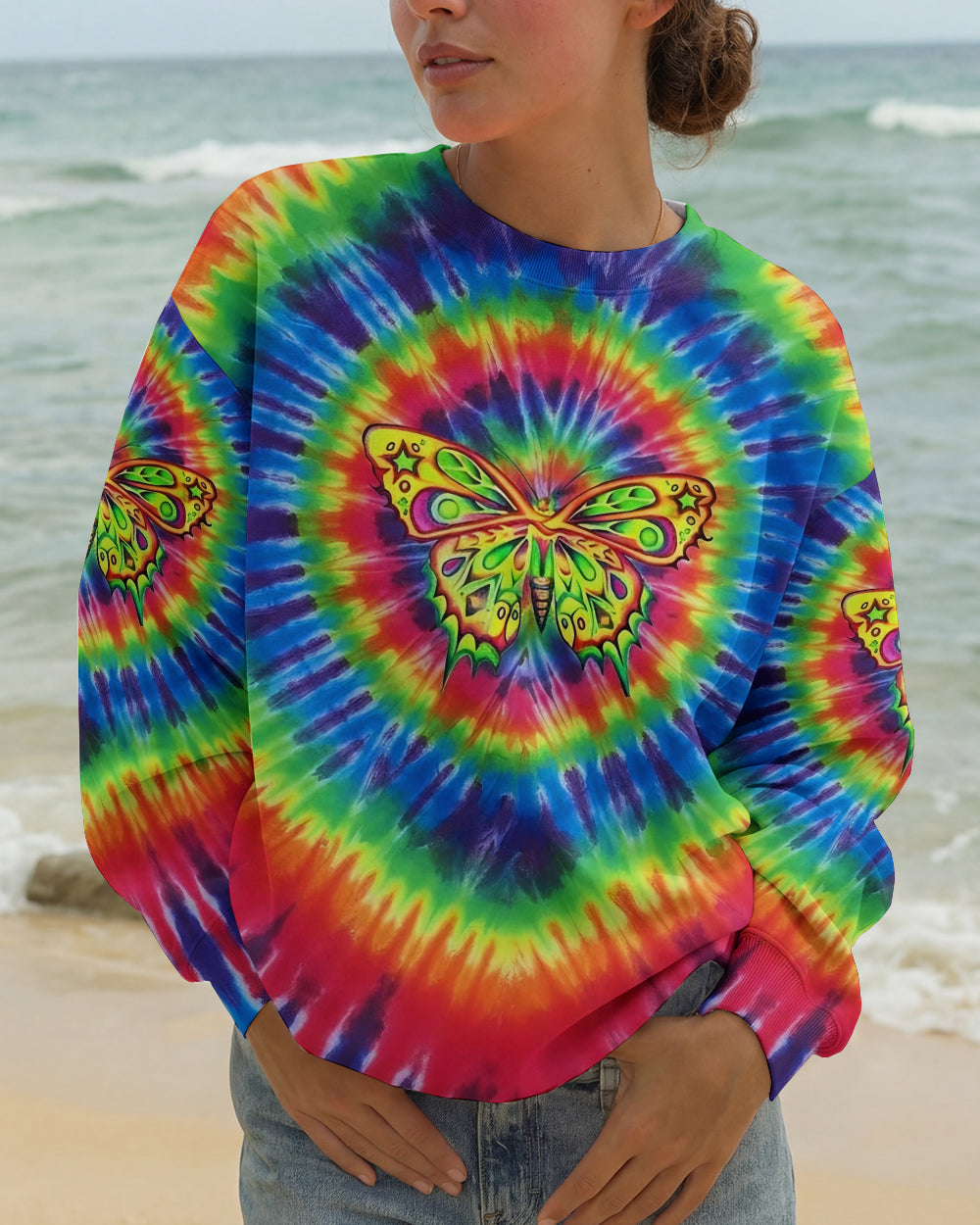 RAINBOW SWIRL BUTTERFLY ALL OVER PRINT - YHLT0601262