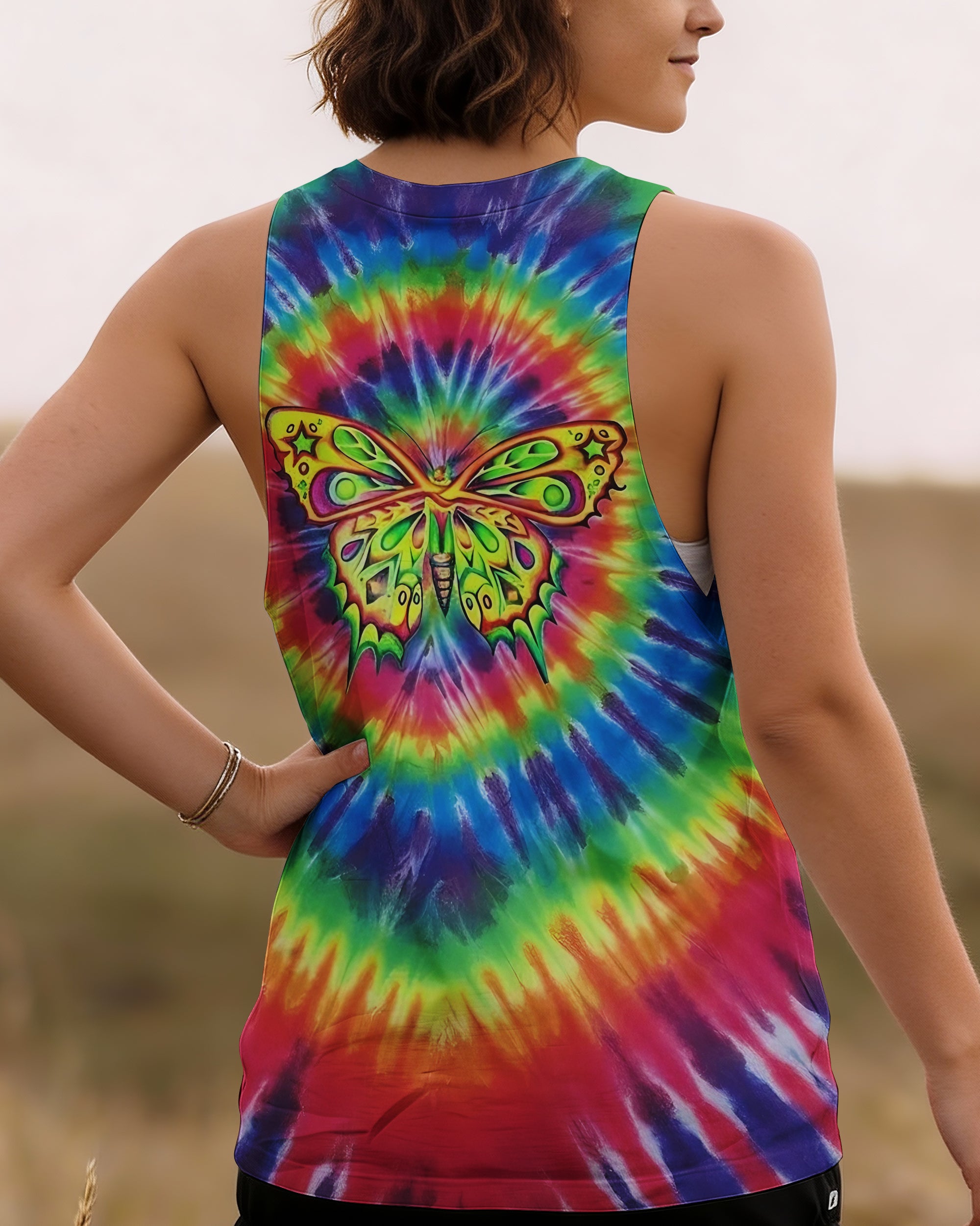 RAINBOW SWIRL BUTTERFLY ALL OVER PRINT - YHLT0601262