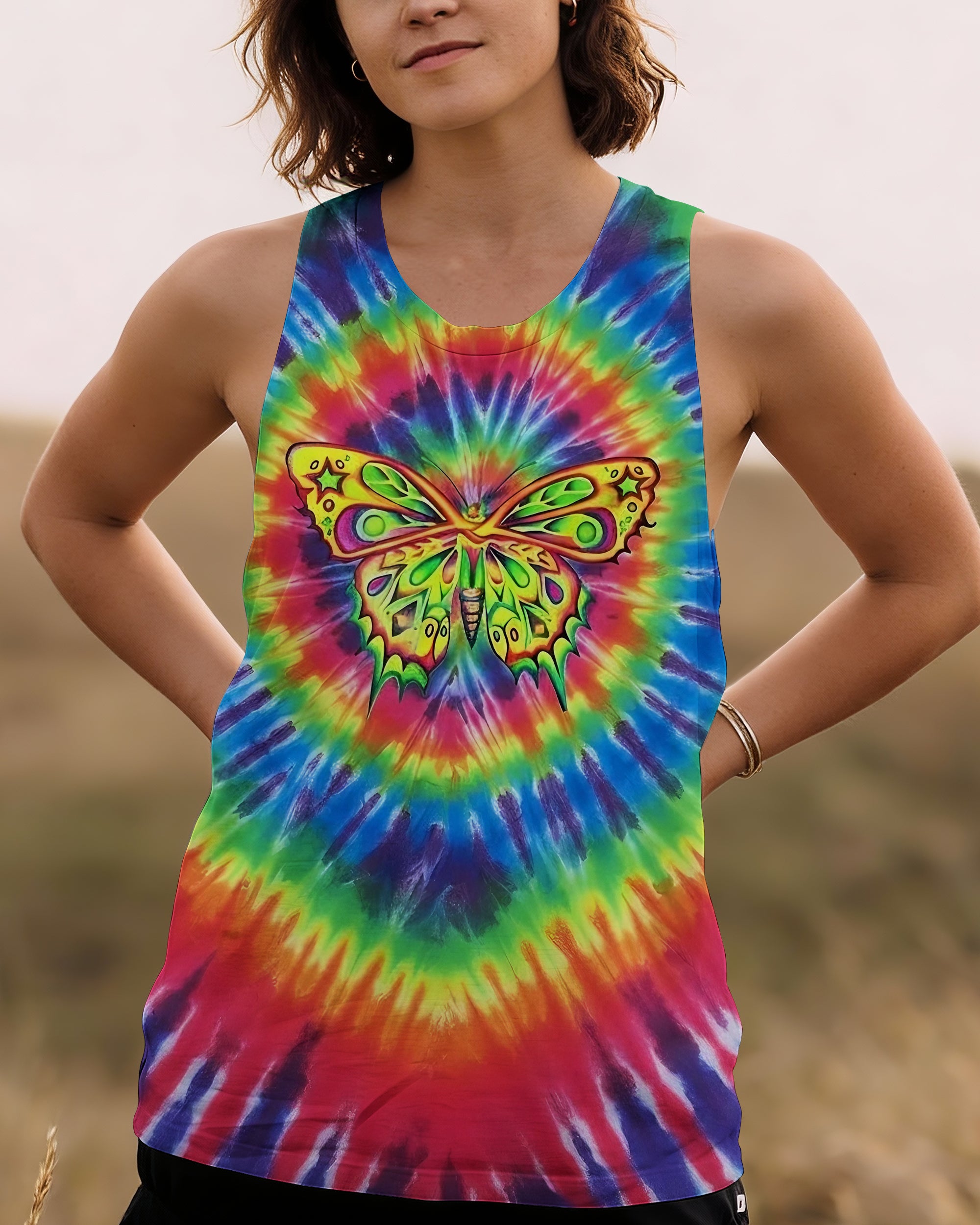 RAINBOW SWIRL BUTTERFLY ALL OVER PRINT - YHLT0601262