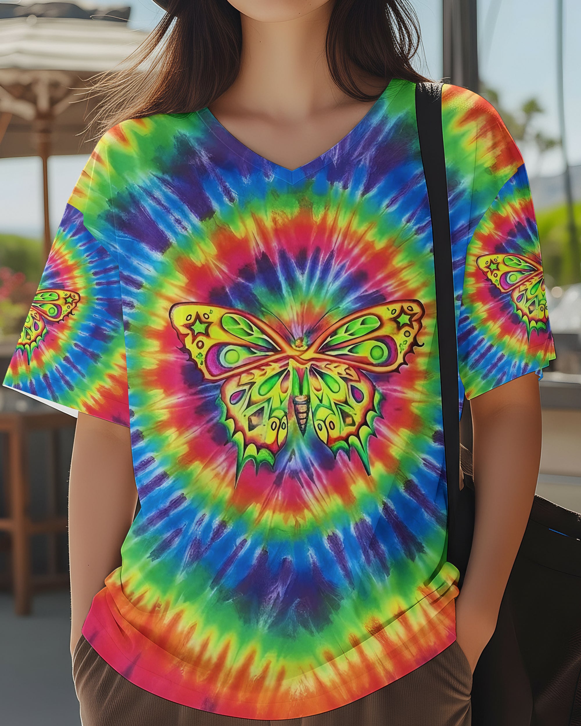 RAINBOW SWIRL BUTTERFLY ALL OVER PRINT - YHLT0601262