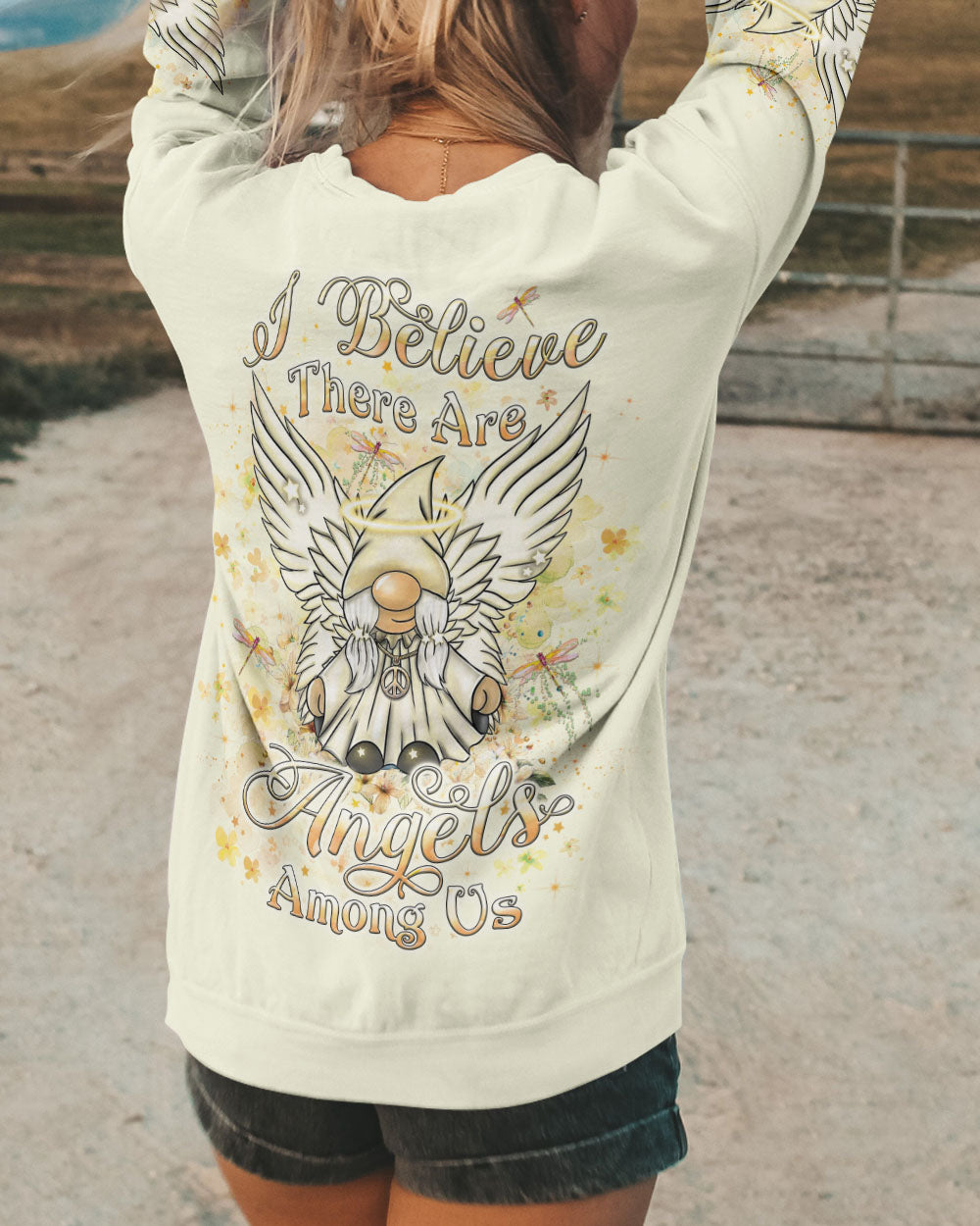 I BELIEVE THERE ARE ANGELS AMONG US GNOME ALL OVER PRINT - YHLT0602241