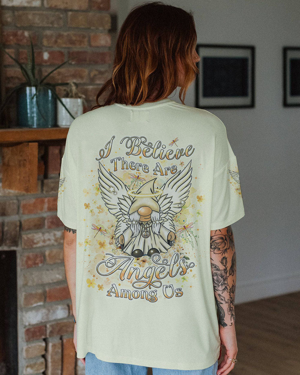 I BELIEVE THERE ARE ANGELS AMONG US GNOME ALL OVER PRINT - YHLT0602241