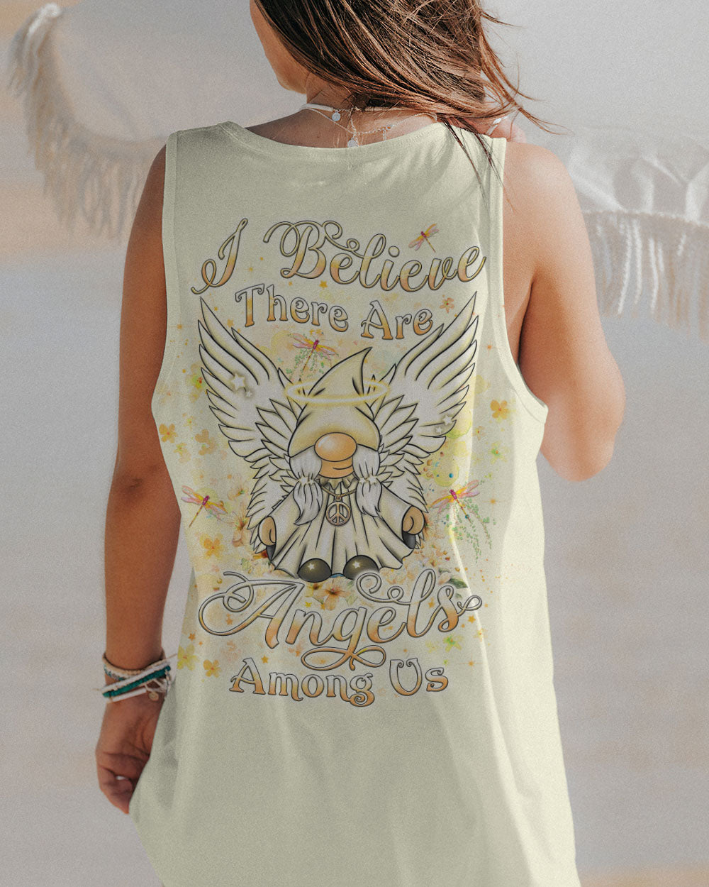 I BELIEVE THERE ARE ANGELS AMONG US GNOME ALL OVER PRINT - YHLT0602241