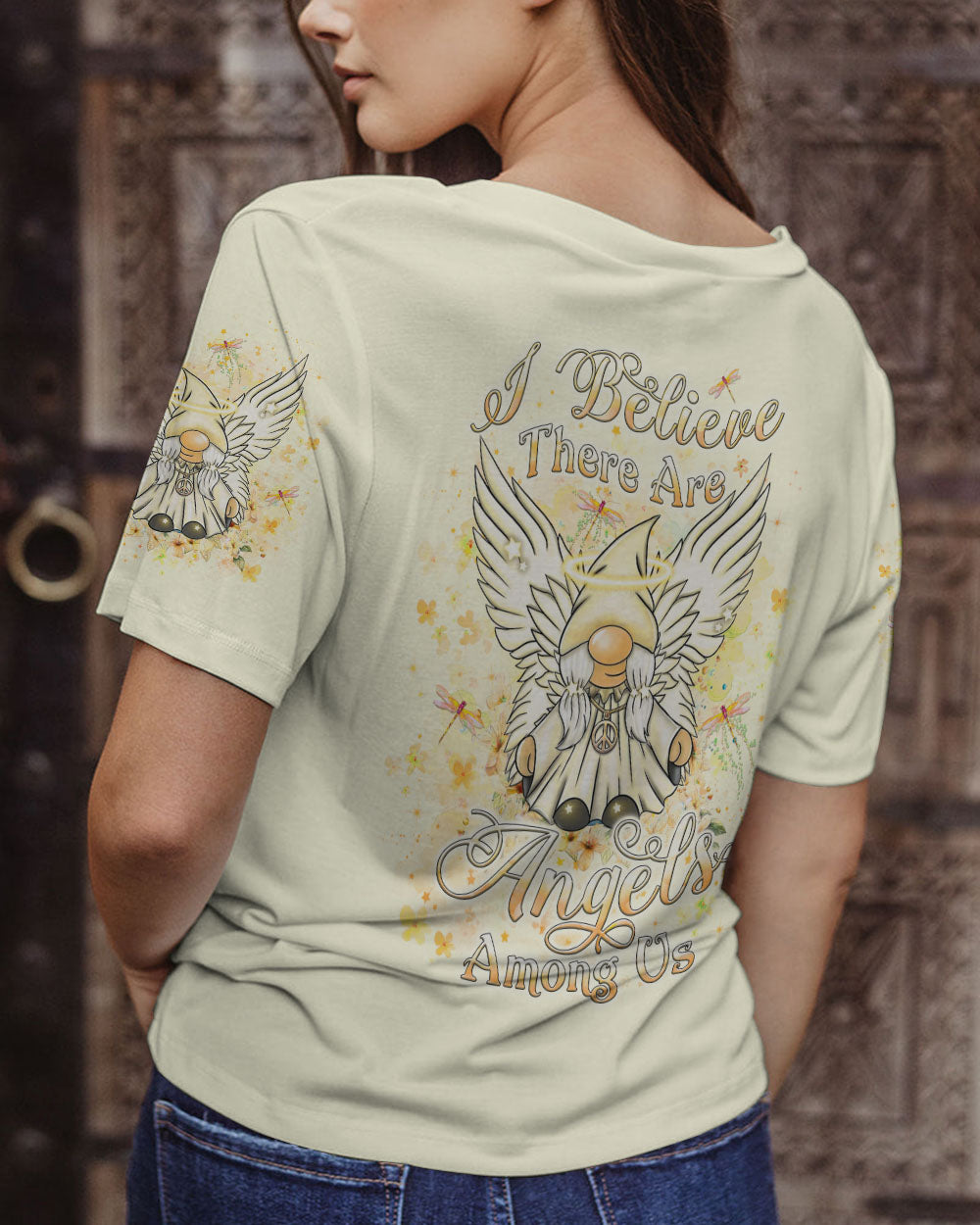 I BELIEVE THERE ARE ANGELS AMONG US GNOME ALL OVER PRINT - YHLT0602241