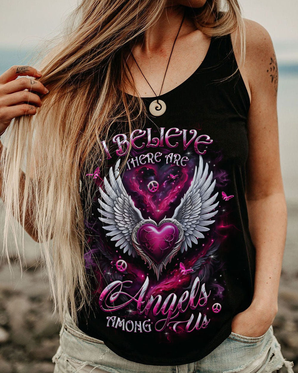 I BELIEVE THERE ARE ANGELS AMONG US WINGS ALL OVER PRINT - YHLT0603251