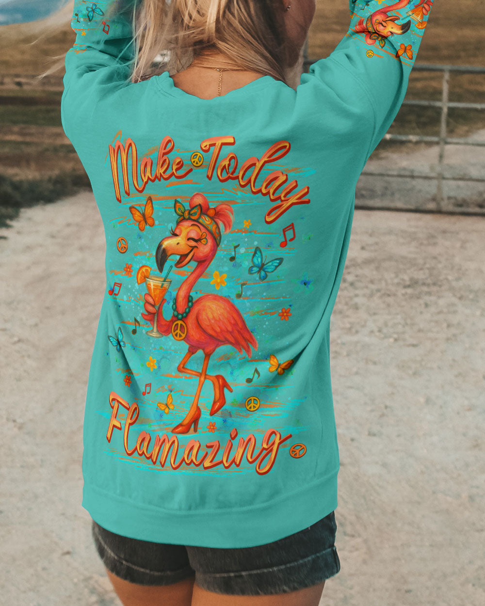 MAKE TODAY FLAMAZING FLAMINGO ALL OVER PRINT - YHLT0605252