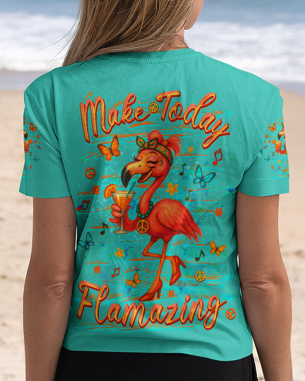 MAKE TODAY FLAMAZING FLAMINGO ALL OVER PRINT - YHLT0605252