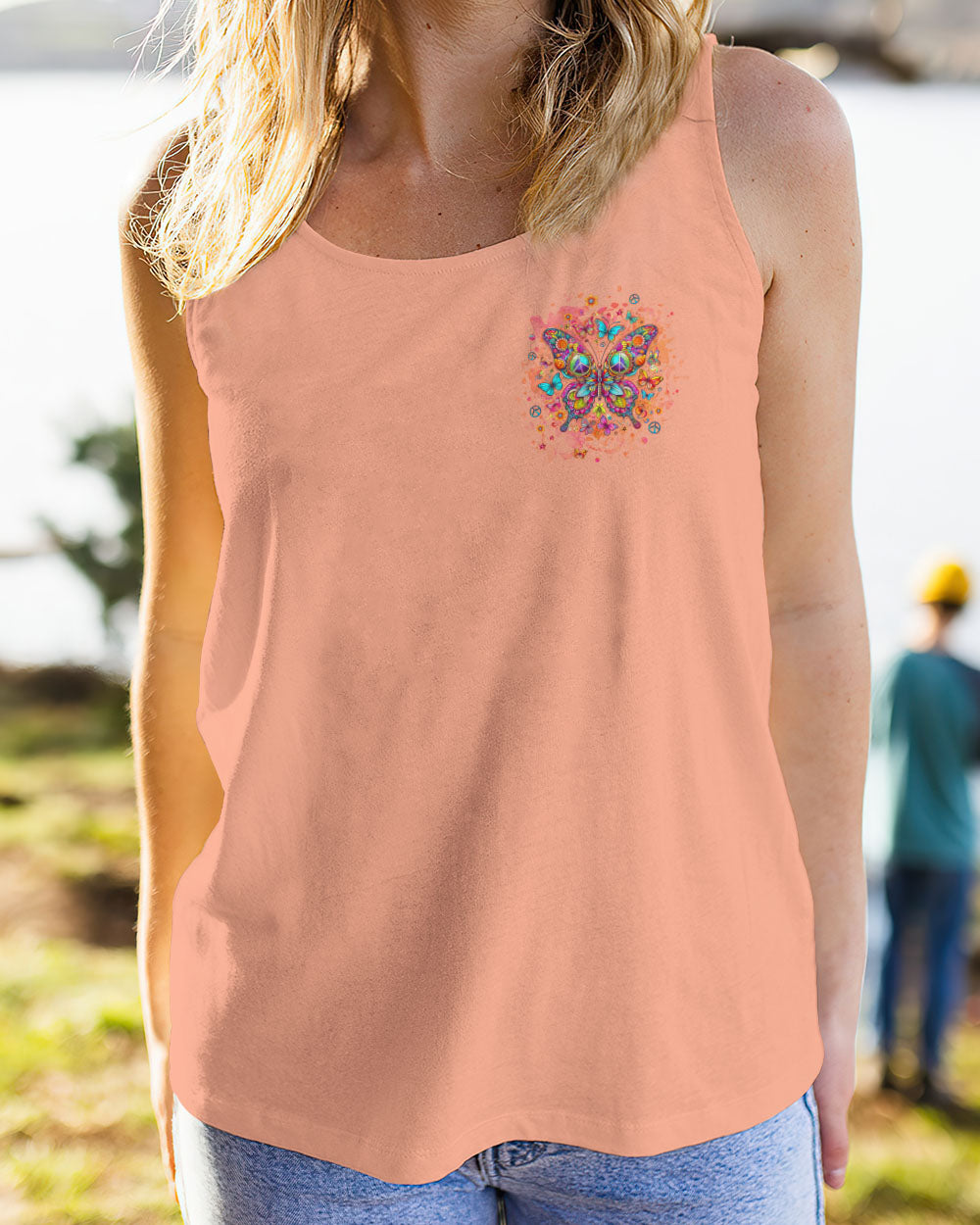 BE YOU THE WORLD WILL ADJUST BUTTERFLY ALL OVER PRINT - YHLT0612231