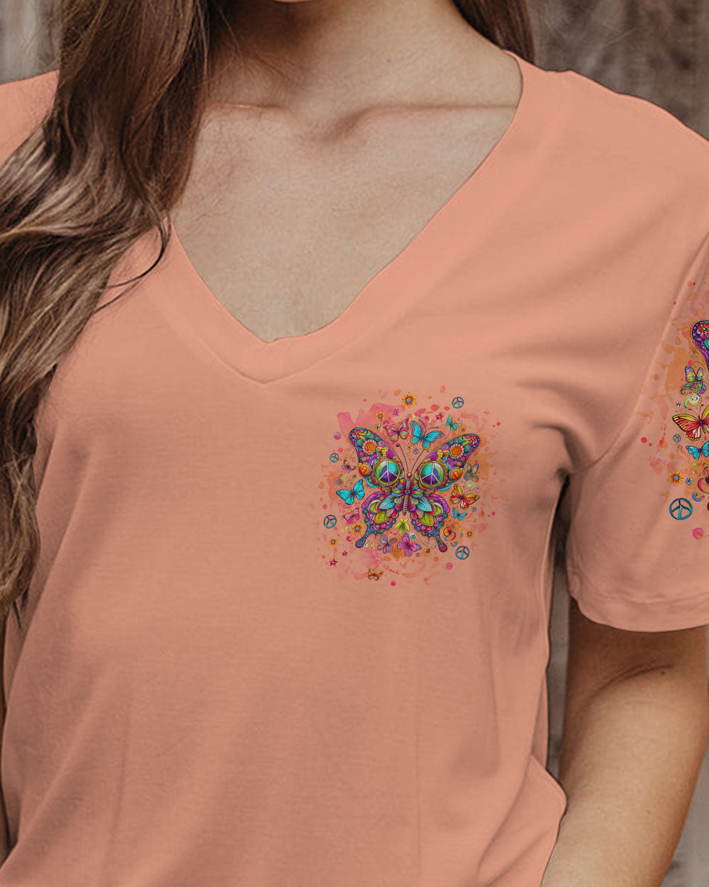 BE YOU THE WORLD WILL ADJUST BUTTERFLY ALL OVER PRINT - YHLT0612231