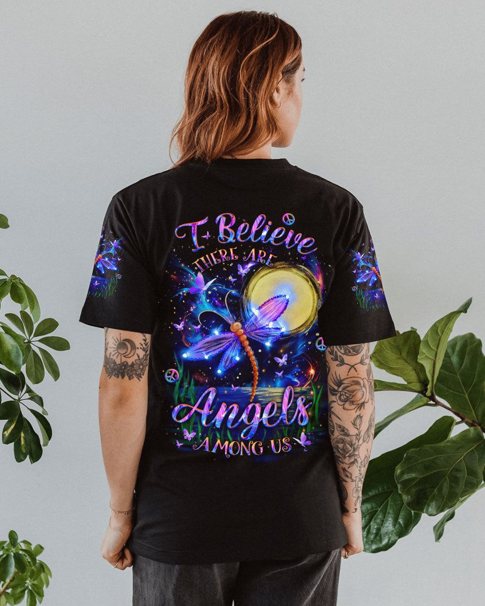I BELIEVE THERE ARE ANGELS AMONG US DRAGONFLY ALL OVER PRINT - YHLT0612242