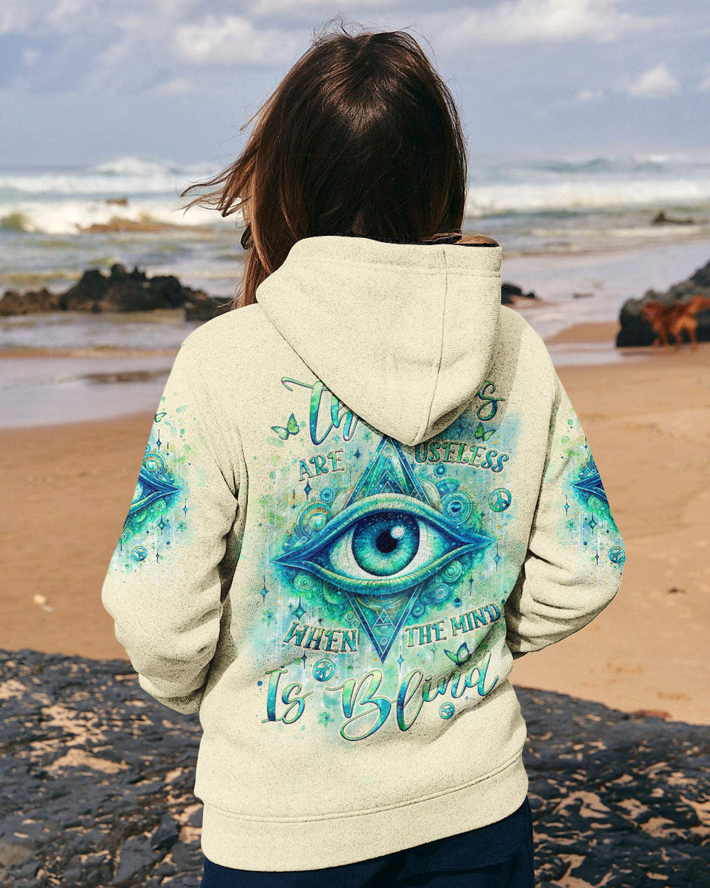 THE EYES ARE USELESS WHEN THE MIND IS BLIND ALL OVER PRINT - YHLT0708243