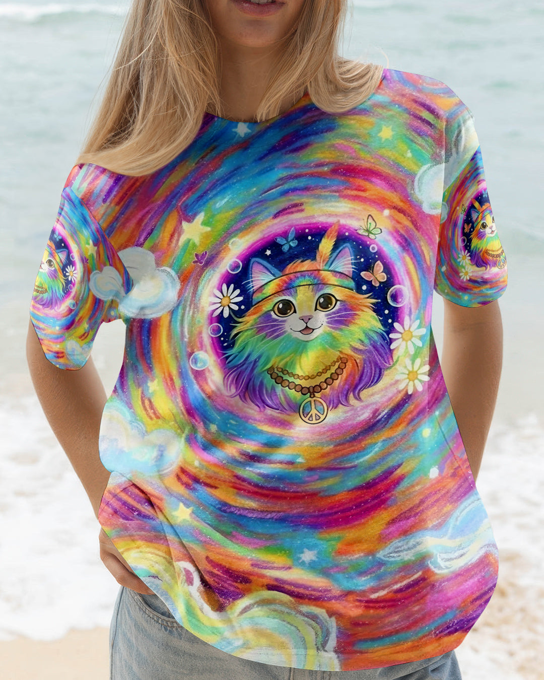 GROOVY GALAXY CAT ALL OVER PRINT - YHLT0801261