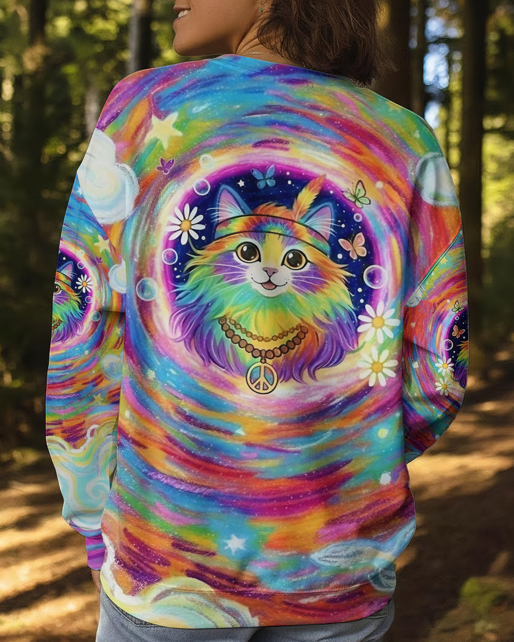 GROOVY GALAXY CAT ALL OVER PRINT - YHLT0801261