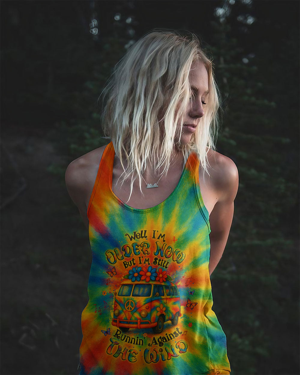 RUNNING AGAINST THE WIND CAR TIE DYE ALL OVER PRINT - YHLT0805251