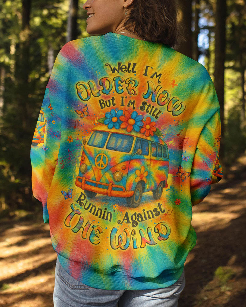 RUNNING AGAINST THE WIND CAR TIE DYE ALL OVER PRINT - YHLT0805251