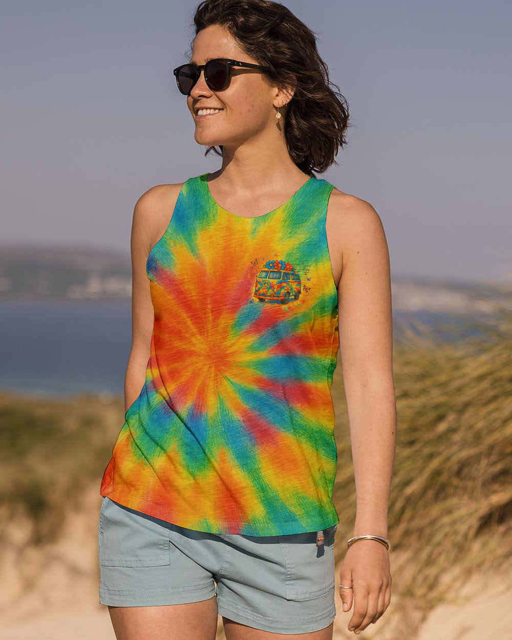 RUNNING AGAINST THE WIND CAR TIE DYE ALL OVER PRINT - YHLT0805251