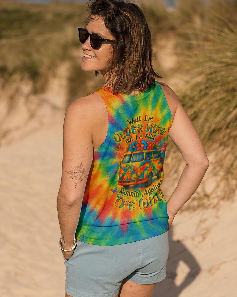 RUNNING AGAINST THE WIND CAR TIE DYE ALL OVER PRINT - YHLT0805251