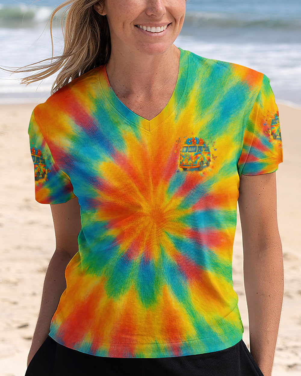 RUNNING AGAINST THE WIND CAR TIE DYE ALL OVER PRINT - YHLT0805251