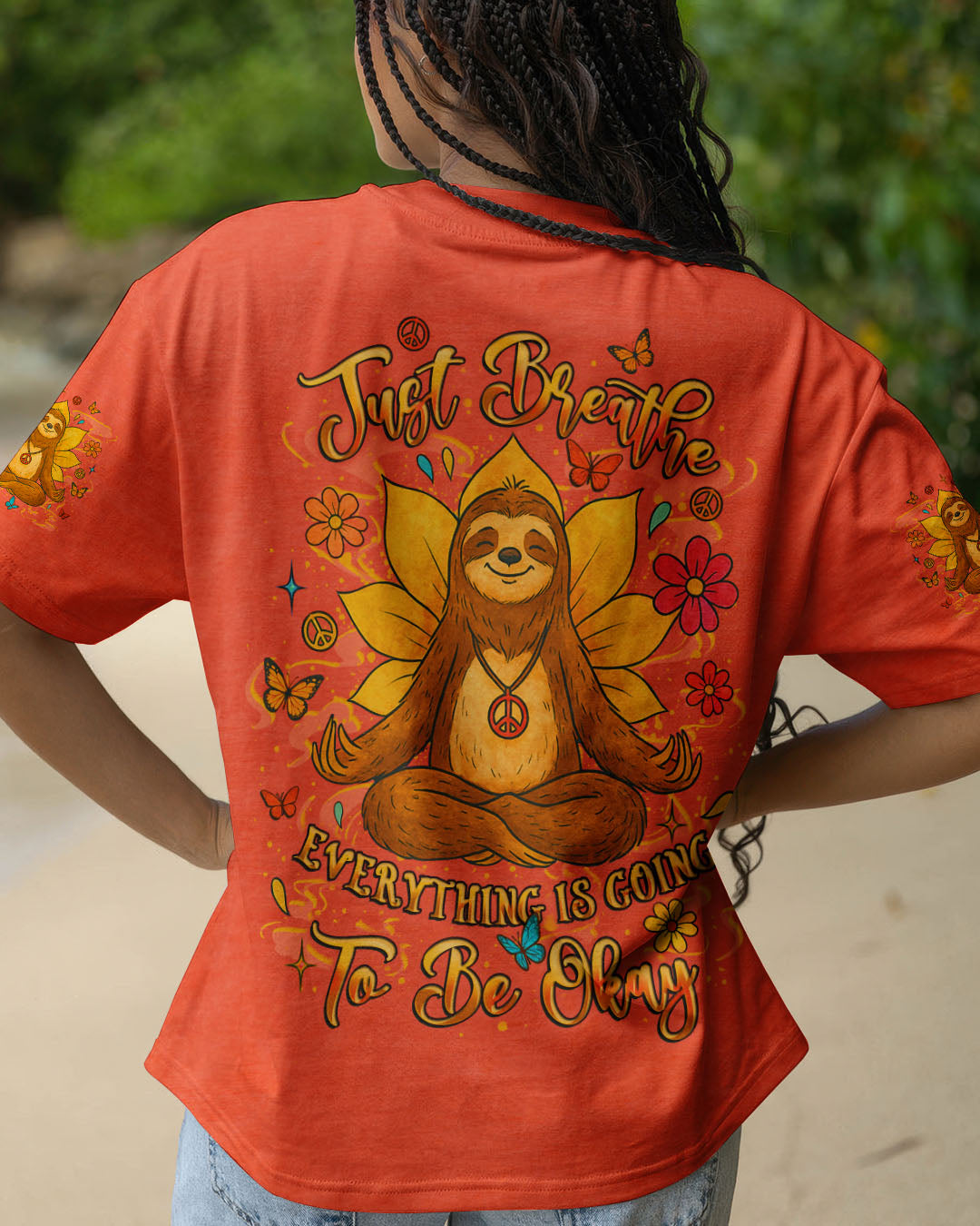 JUST BREATHE SLOTH ALL OVER PRINT - YHLT0807253