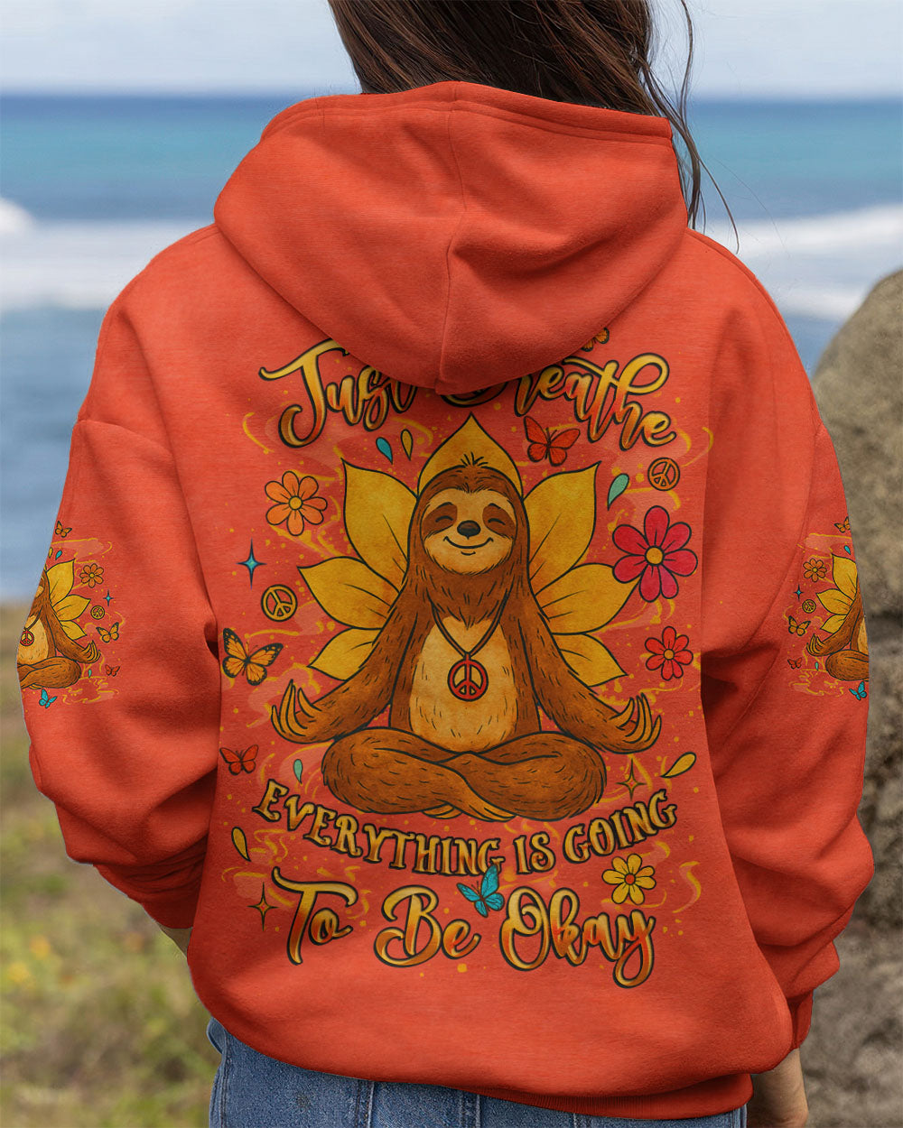 JUST BREATHE SLOTH ALL OVER PRINT - YHLT0807253