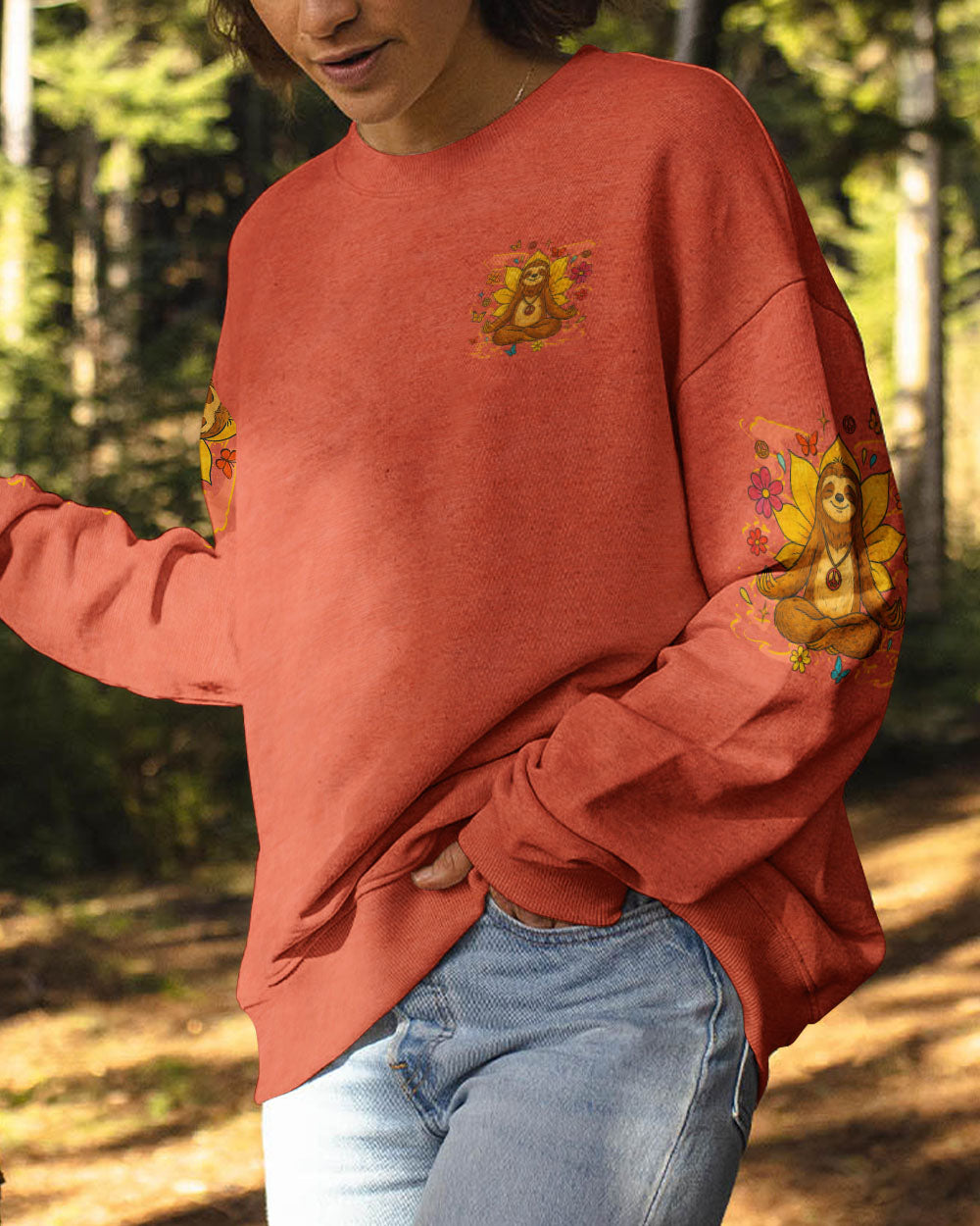 JUST BREATHE SLOTH ALL OVER PRINT - YHLT0807253