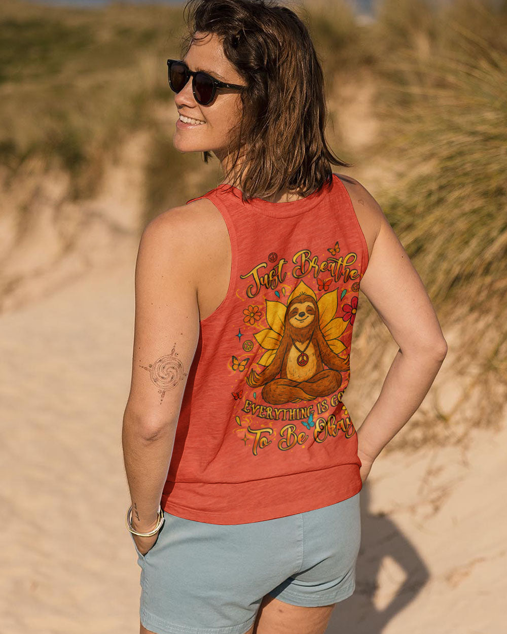 JUST BREATHE SLOTH ALL OVER PRINT - YHLT0807253