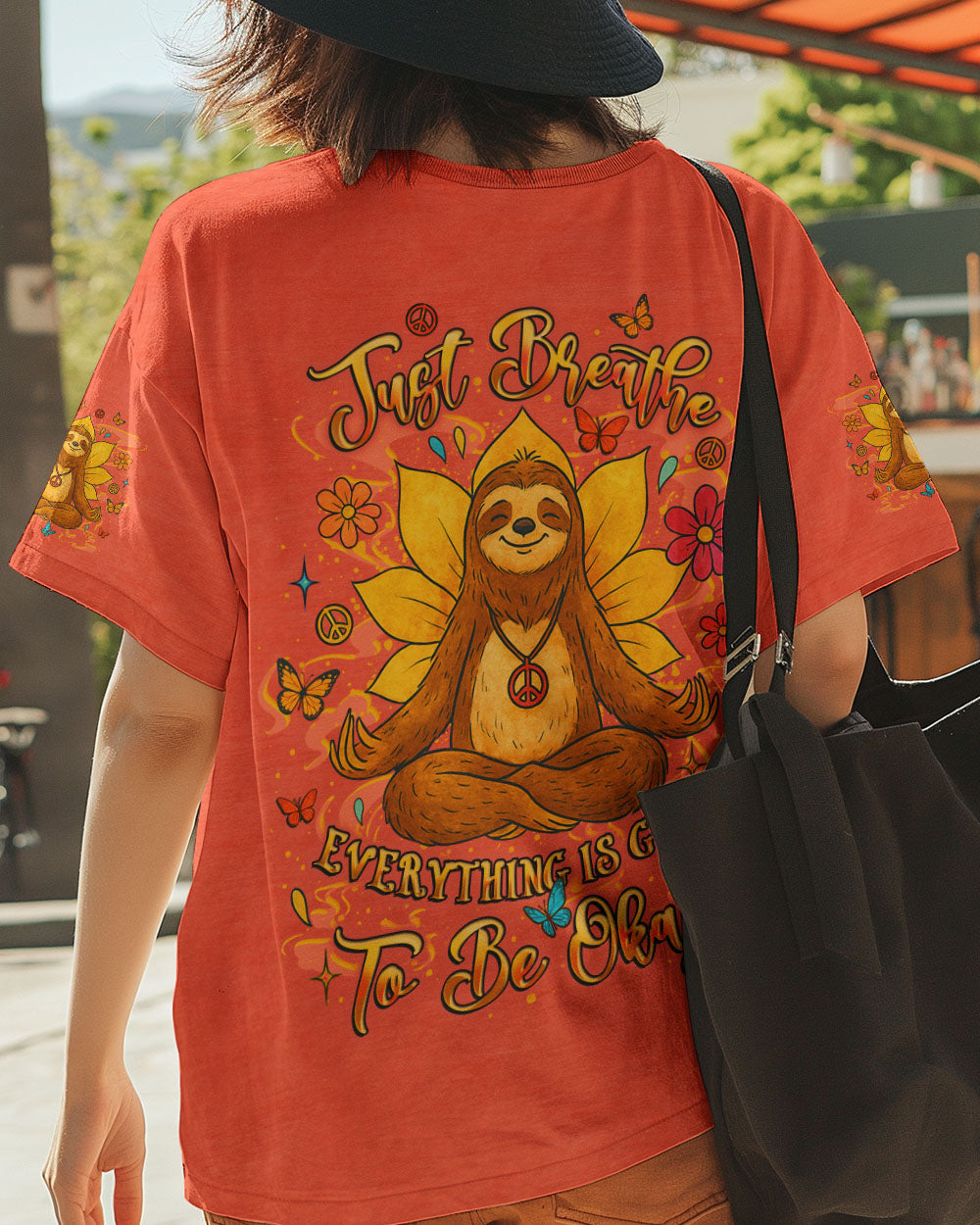 JUST BREATHE SLOTH ALL OVER PRINT - YHLT0807253