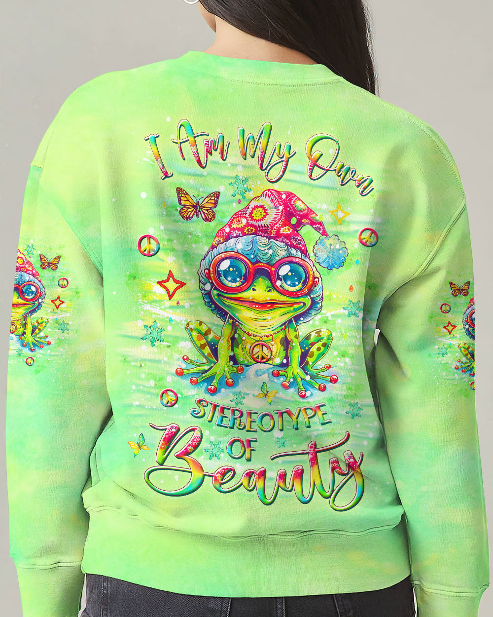 I AM MY OWN STEREOTYPE OF BEAUTY CHRISTMAS FROG ALL OVER PRINT - YHLT0810243