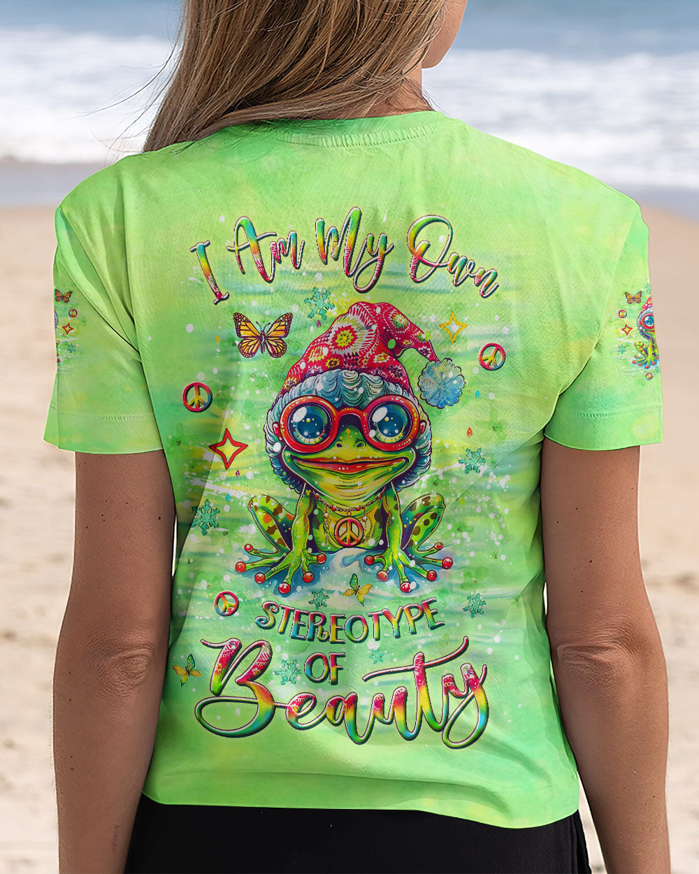 I AM MY OWN STEREOTYPE OF BEAUTY CHRISTMAS FROG ALL OVER PRINT - YHLT0810243