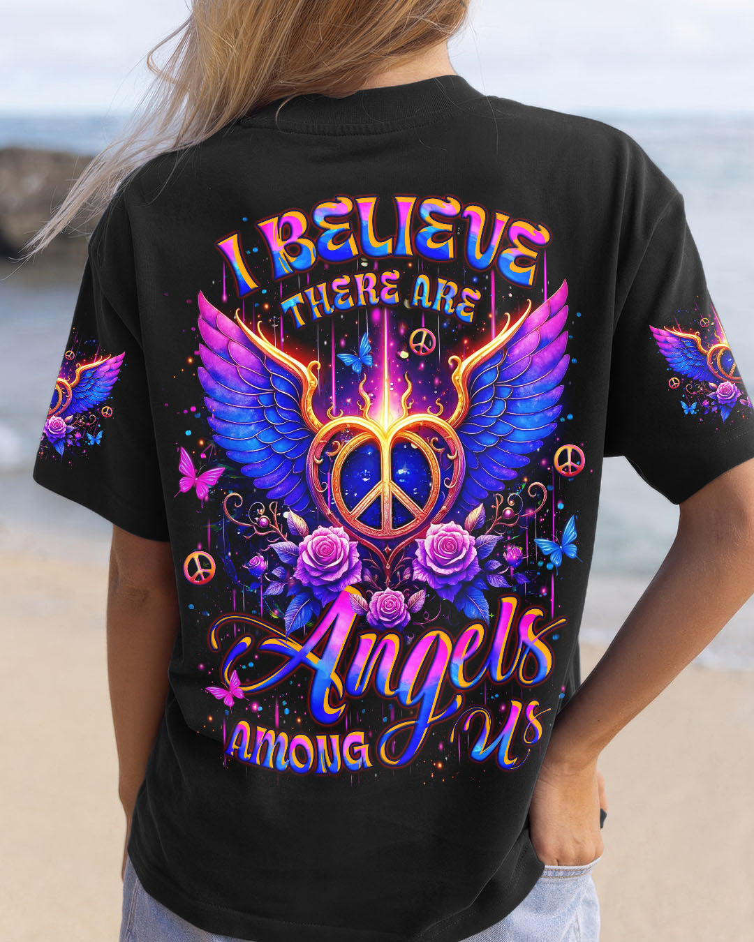 I BELIEVE THERE ARE ANGELS AMONG US WINGS ALL OVER PRINT - YHLT0810252