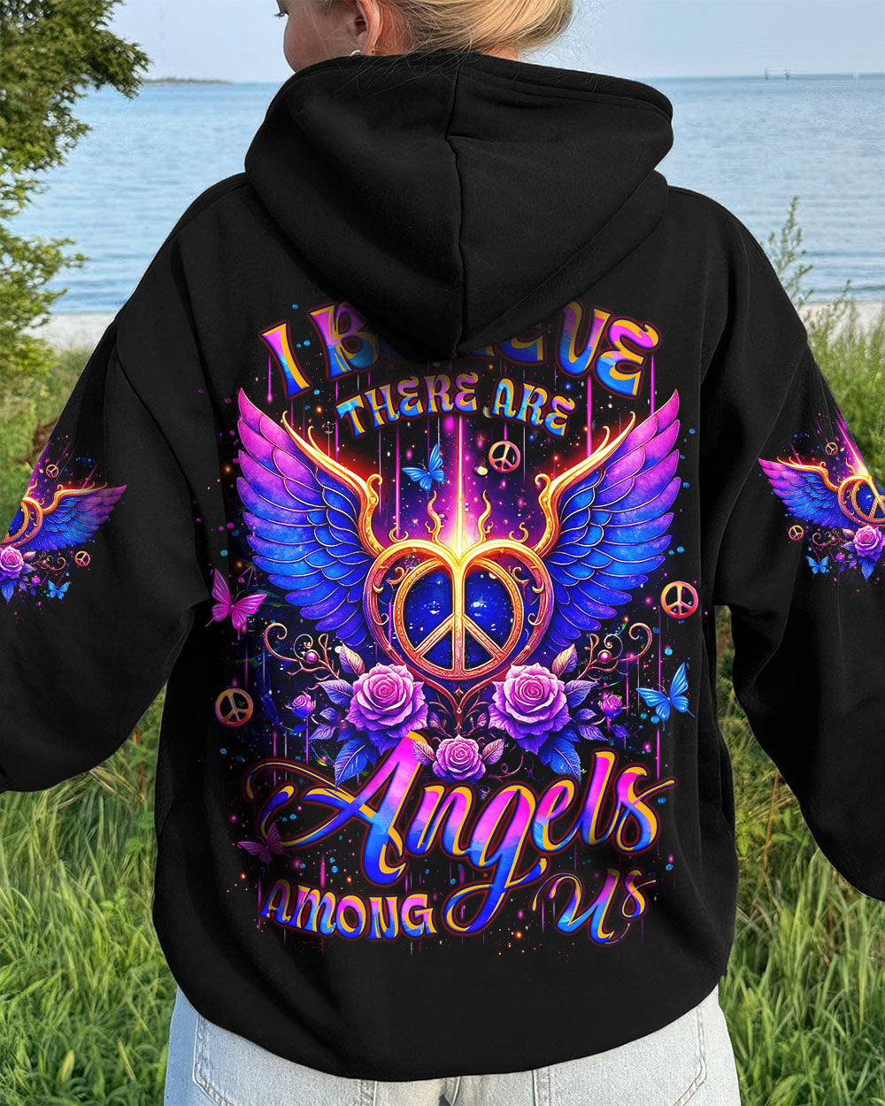 I BELIEVE THERE ARE ANGELS AMONG US WINGS ALL OVER PRINT - YHLT0810252