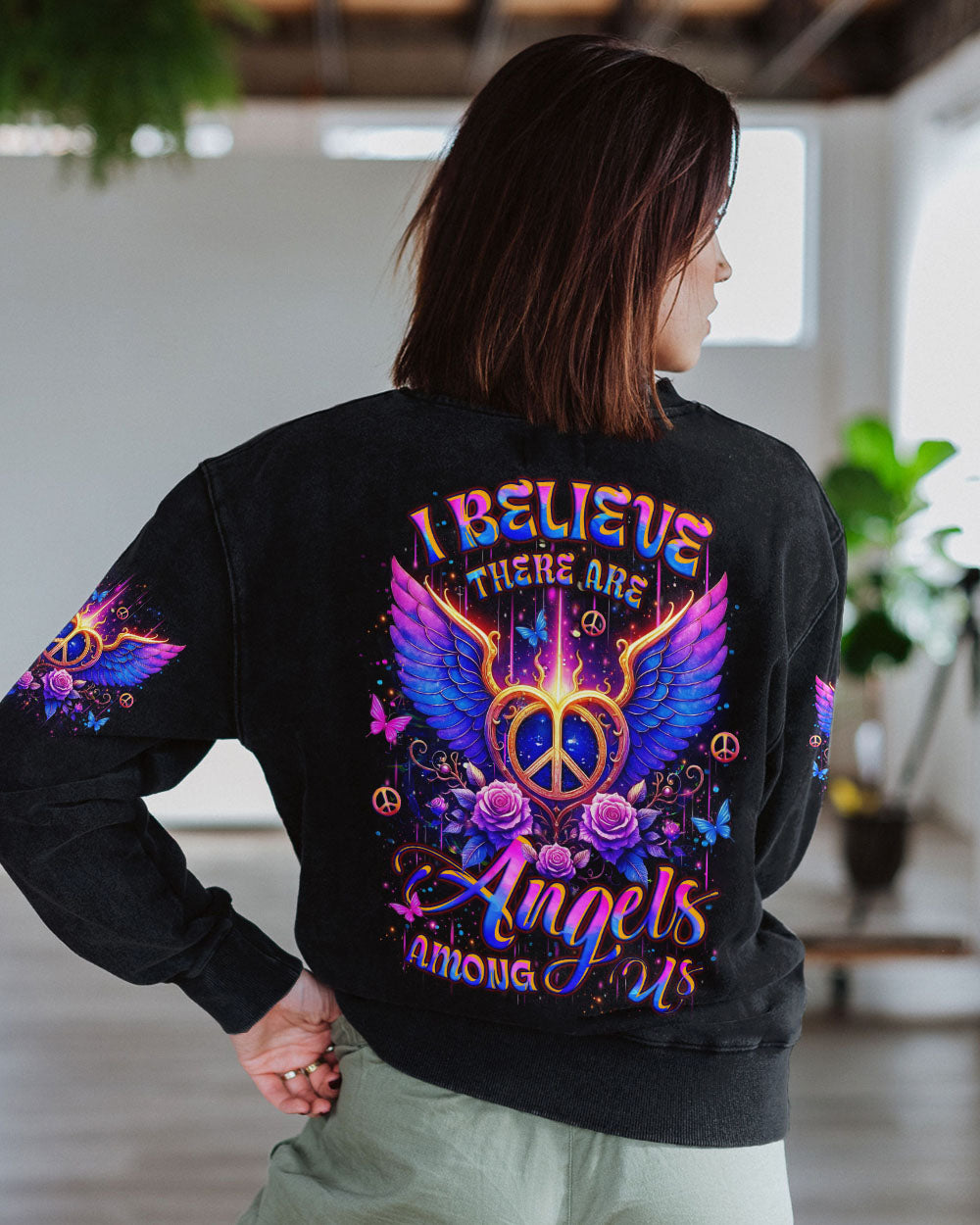 I BELIEVE THERE ARE ANGELS AMONG US WINGS ALL OVER PRINT - YHLT0810252
