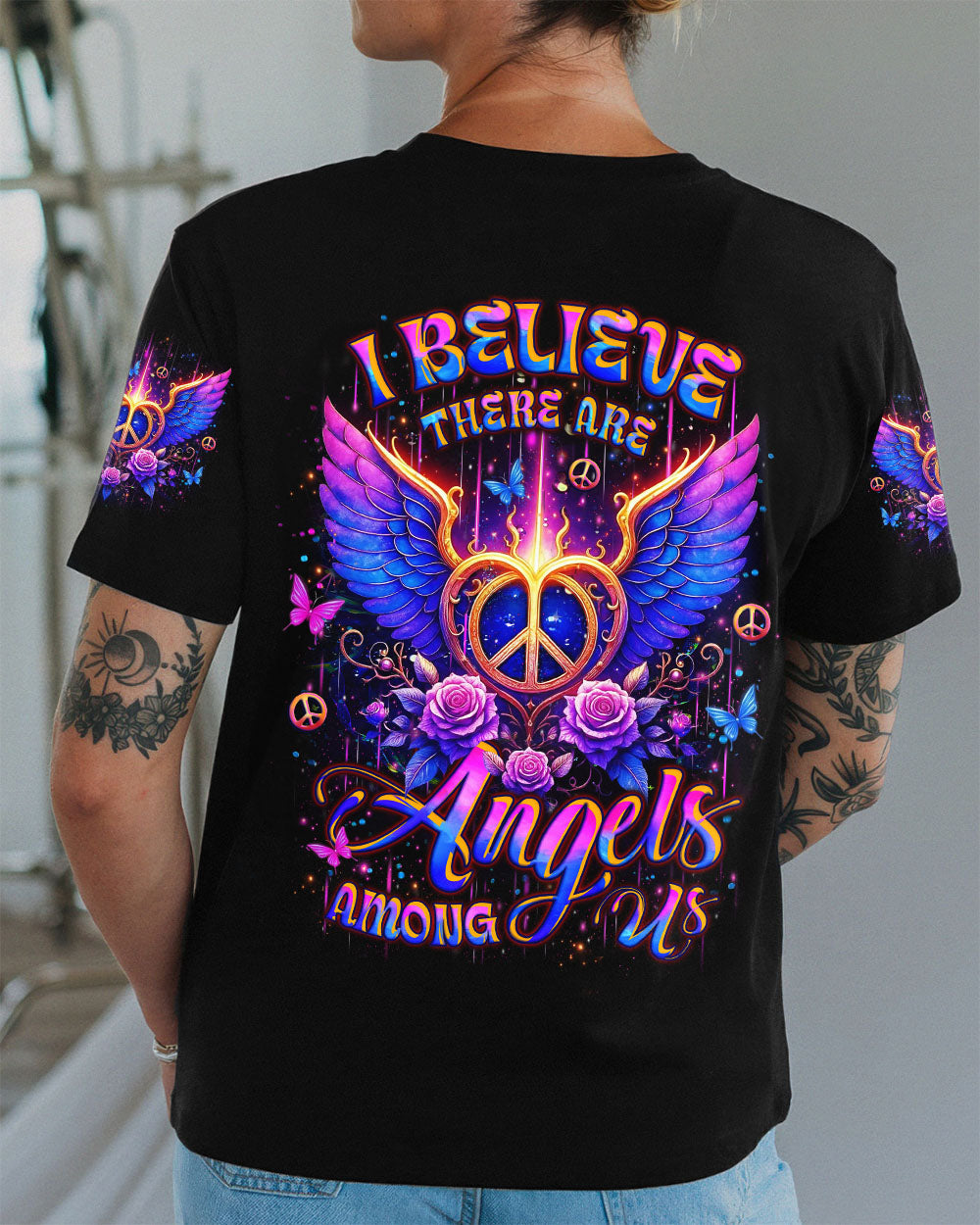 I BELIEVE THERE ARE ANGELS AMONG US WINGS ALL OVER PRINT - YHLT0810252