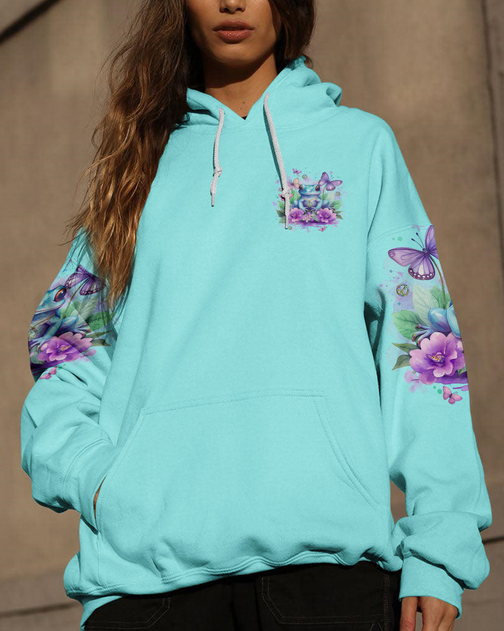 BE YOU THE WORLD WILL ADJUST FROG ALL OVER PRINT - YHLT0812232