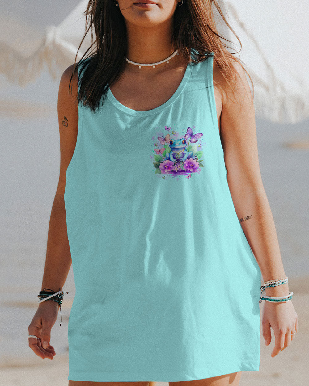 BE YOU THE WORLD WILL ADJUST FROG ALL OVER PRINT - YHLT0812232